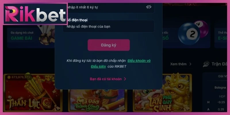 Điều kiện cần thiết trước khi thao tác mở nick mới