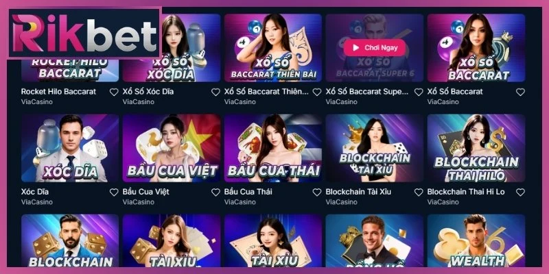 Live Casino Rikbet - Sảnh Giải Trí Trực Tuyến Cực Đỉnh 2 Tổng hợp các tựa game đình đám tại Live Casino Rikbet